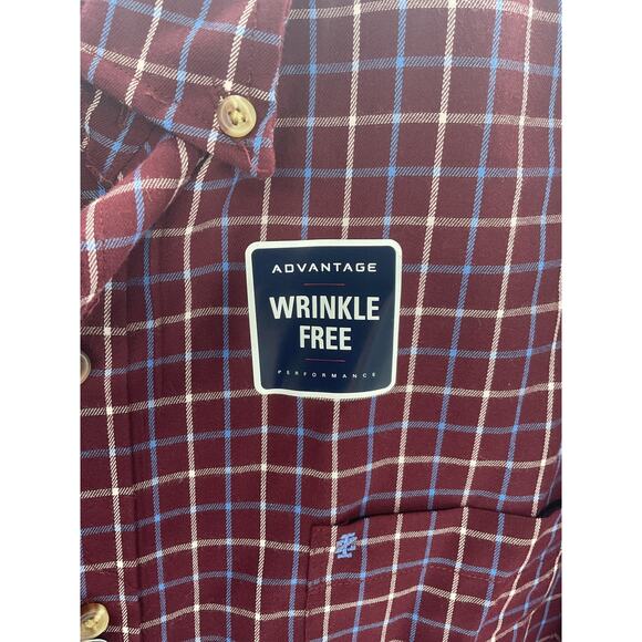 IZOD Mens Advantage Wrinkle Free Casual Button Up Long Sleeve Shirt - Size XXL - Picture 3 of 7